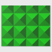 Groene Pyramiden Cadeaupapier (Vlak)