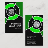 Groene QR-code en doel van de logo Visitekaartje (Voorkant / Achterkant)