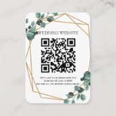 Groene QR-code en foto bijlage uitnodiging (Voorkant)