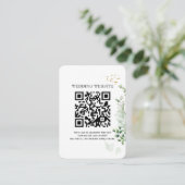 Groene QR-code en foto bijlage uitnodiging (Staand voorkant)