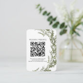 Groene QR-code en foto bijlage uitnodiging (Staand voorkant)