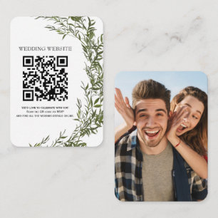 Groene QR-code en foto bijlage uitnodiging