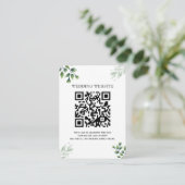 Groene QR-code en foto bijlage uitnodiging (Staand voorkant)