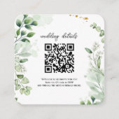 Groene QR-code Foto RSVP Bijlage Uitnodiging (Voorkant)