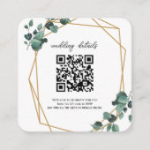Groene QR-code Foto RSVP Bijlage Uitnodiging (Voorkant)