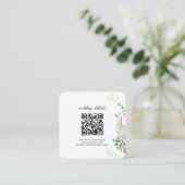 Groene QR-code Foto RSVP Bijlage Uitnodiging (Staand voorkant)