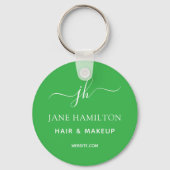Groene QR-code promotionele zakelijke Sleutelhanger (Voorkant)