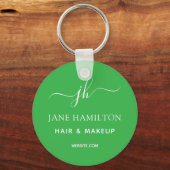 Groene QR-code promotionele zakelijke Sleutelhanger (Voorkant)