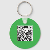 Groene QR-code promotionele zakelijke Sleutelhanger (Achterkant)