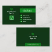 Groene QR-code Visitekaartjes 22 Pack van 100 (Voorkant / Achterkant)