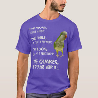 Groene Quaker One Quaker Parrot Bird verander je T-shirt