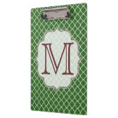 Groene Quarterfoil Latti Monogram Clip Board Klembord (Links)