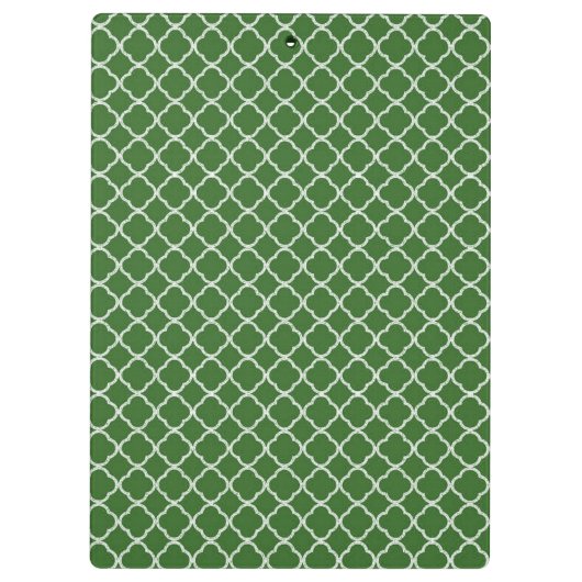 Groene Quarterfoil Latti Monogram Clip Board Klembord (Achterkant)