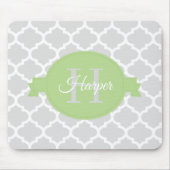 Groene Quatrefoil - Aangepaste Muismat (Voorkant)