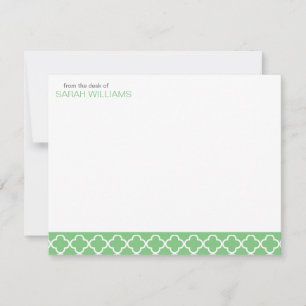 Groene Quatrefoil Hartelijk dank Kaart