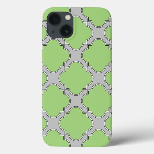 Groene Quatrefoil Hoesje-Mate iPhone Case Case (Achterkant)