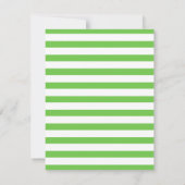 Groene Quatrefoil Monogram en Stripes Notitiekaart Kaart (Achterkant)