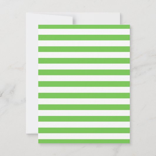 Groene Quatrefoil Monogram en Stripes Notitiekaart Kaart (Achterkant)