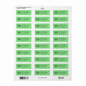 Groene Quatrefoil Monogram - Retouradreslabels Etiket (Full Sheet)
