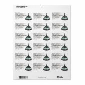 Groene Quinceañera Meisje Etiket (Full Sheet)