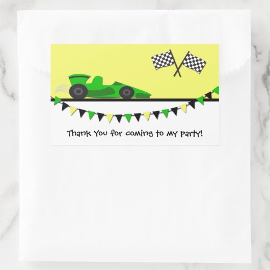 Groene Race Auto Sticker (Tas)