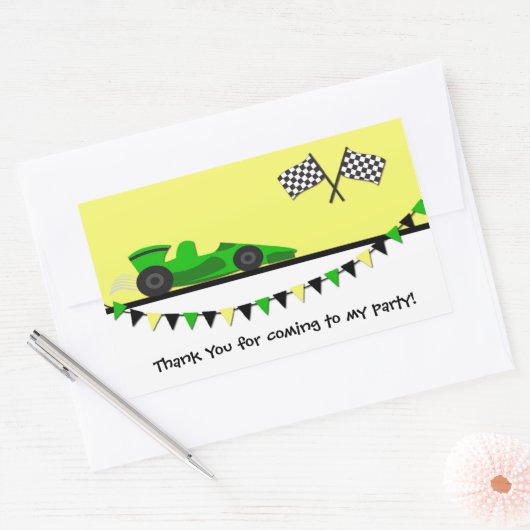 Groene Race Auto Sticker (Envelop)