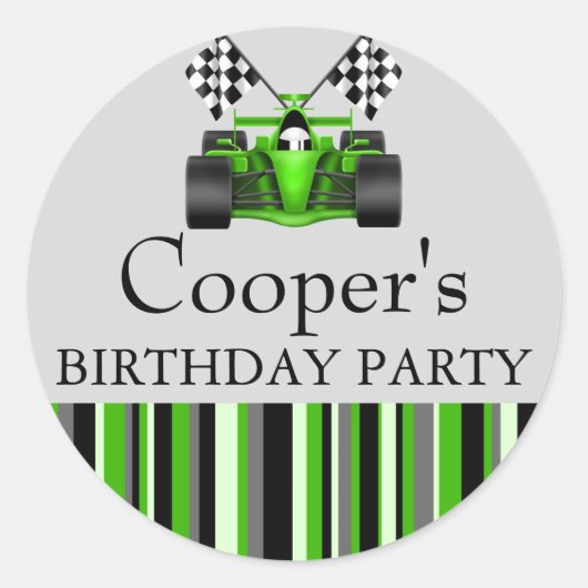 Groene Race Auto Sticker (Voorkant)