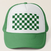 Groene racegestuurde vlag  trucker pet (Voorkant)