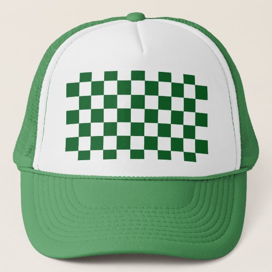 Groene racegestuurde vlag  trucker pet (Voorkant)