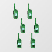 Groene radio raamsticker (Vel)