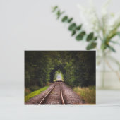 Groene, rails briefkaart (Staand voorkant)