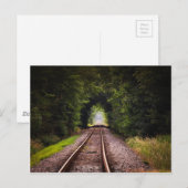 Groene, rails briefkaart (Voorkant / Achterkant)