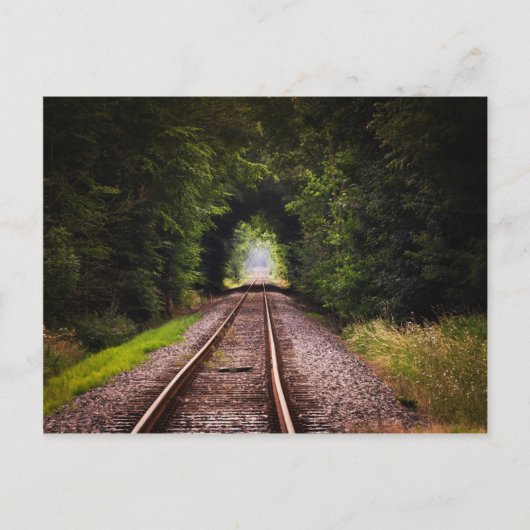 Groene, rails briefkaart (Voorkant)