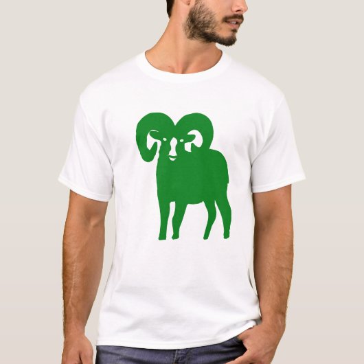 Groene Ram Aries Zodiac Icoon Cadeau T-shirt (Voorkant)