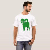 Groene Ram Aries Zodiac Icoon Cadeau T-shirt (Voorkant volledig)