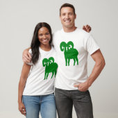 Groene Ram Aries Zodiac Icoon Cadeau T-shirt (Unisex)