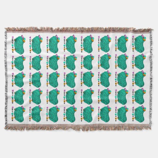 Groene Ram Chinees Jaar Zodiac Throw Blanket Deken (Voorkant)
