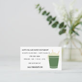 Groene Ramen Noodles Restaurant Aangepast Visitekaartje (Staand voorkant)