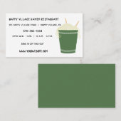 Groene Ramen Noodles Restaurant Aangepast Visitekaartje (Voorkant / Achterkant)