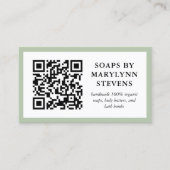 Groene Rand QR-code sorteren en foto invoegen Visitekaartje (Voorkant)