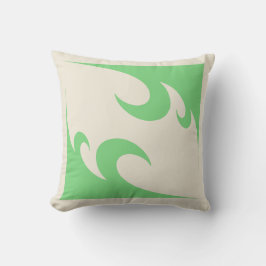 Groene rand vierkant kussen – Neutraal minimalisti