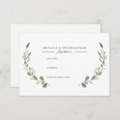 Groene Rank | Watercolor Informatiekaart Informatiekaartje (Voorkant / Achterkant)