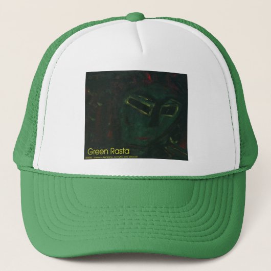 groene rasta trucker pet (Voorkant)