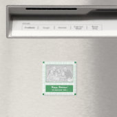 Groene rasterfoto magneet (Insitu (Vaatwasser))