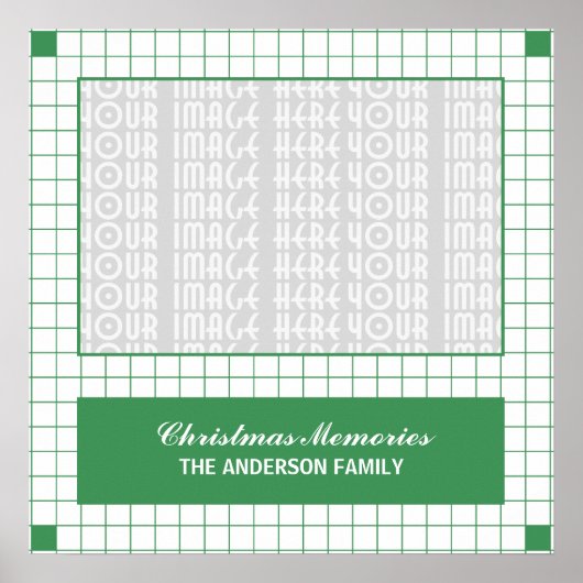 Groene rasterfoto poster (Voorkant)