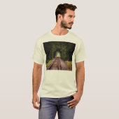 Groene, rasterige ruimte t-shirt (Voorkant volledig)