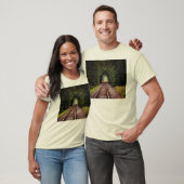 Groene, rasterige ruimte t-shirt (Unisex)