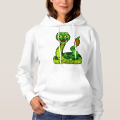 Groene ratelslang Vrouwen Hoodie (Voorkant)