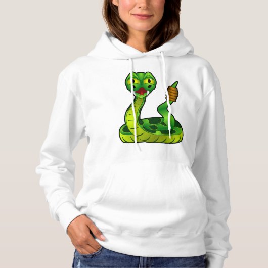 Groene ratelslang Vrouwen Hoodie (Voorkant)