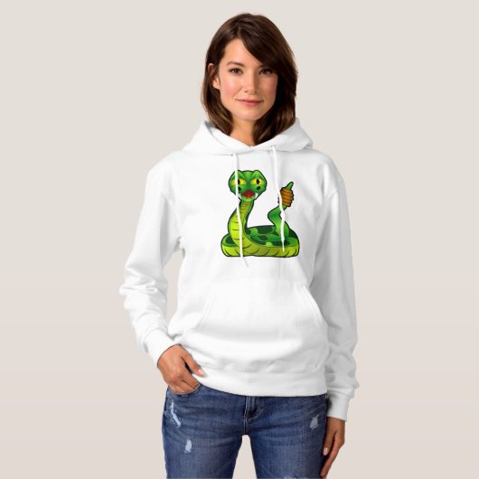 Groene ratelslang Vrouwen Hoodie (Voorkant volledig)